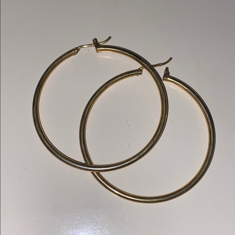 Gold hoop earrings